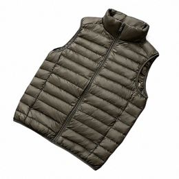 Nouveaux hommes printemps vers le bas gilet vestes hommes léger résistant à l'eau emballable Puffer manches gilet manteaux grande taille 5XL 6XL G7sE #