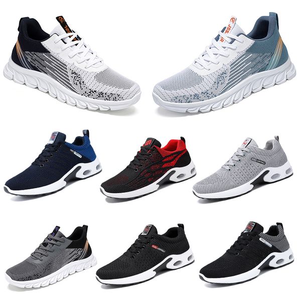 Nuevos hombres Primavera Mujer Zapatos Modelos Senderismo Suela suave Negro Blanco Zapatillas con cordones Cómodo Bloqueo de color Punta redonda Grande 39-45 724 Wo