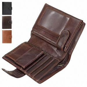 New Men Willet Cow Wallets Genuine Leather Billets Coin Purse Clutch HASP Abierto de calidad superior Retro Billetera 02ng#