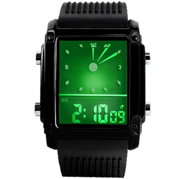 Nouveaux hommes montre Led montres numériques hommes montres de sport double temps analogique montres numériques LED coloré rétro-éclairage lueur montres reloj