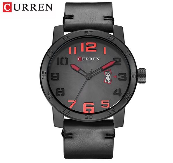 Les nouveaux hommes regardent Curren Fashion Sports Wristwatch Business Casual Business Calendar Male Clock Male STRAP RELOGIO MASCULINO6550036