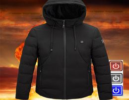 Nuevos hombres Invierno al aire libre USB Infrarrojo Calefacción con capucha Capucha Unisex Jackets de senderismo de invierno para hombres Skiing Clothing M6XL 2011148368431