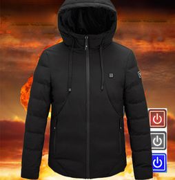 Nieuwe mannen Winter Outdoor USB Infrarood Verwarming Haped Jacked Jacket Unisex Winter Wandelen Jackets voor mannen Women Skiing Cleren M6XL 2011146021786