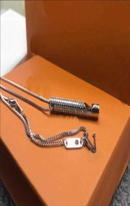 Nieuwe mannen vrouw hanger kettingen sieraden new zirkon zilveren fluitje letter ketting mode persoonlijkheid voor verjaardag cadeau6587317