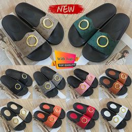 nieuwe mannen vrouwen strand sandalen ontwerper blondie dia sandaal mode canvas lederen platte schoen pantoffels luxe wit zwart roze beige ebbenhout groen heren outdoor slipper