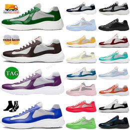 Nieuwe Heren Dames Casual schoenen Amerikaanse cup Laag Leer Nylon PVC Mesh Veters Campus Triple Zwart Wit Rubberen zool Stof Designer Trainers Sport Sneakers 36-46