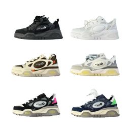 Nuevos hombres, mujeres, zapatos casuales, zapatillas de skate, zapatillas de deporte que absorben los golpes, zapatos de pan grandes, retro, papá, suela gruesa, pareja, pequeña marca blanca, monopatín deportivo