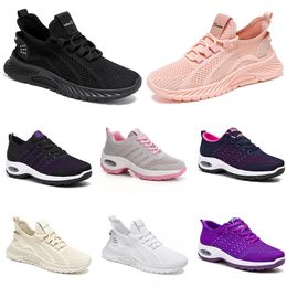 Nouveaux hommes femmes randonnée course chaussures plates semelle souple mode violet blanc noir confortable sport couleur blocage Q3-1 GAI sport