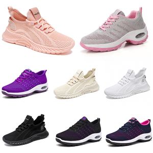 Nouveaux hommes femmes randonnée course chaussures plates semelle souple mode violet blanc noir confortable sport couleur blocage Q38 GAI sport