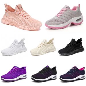 Nouveaux hommes femmes randonnée course chaussures plates semelle souple mode violet blanc noir confortable sport couleur blocage Q37 GAI sport