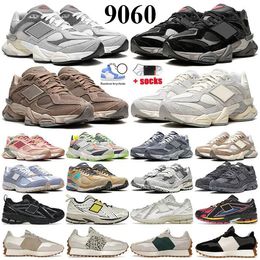 Nuevos hombres mujeres zapatos para correr 9060 1906r 2002r 327 zapatillas de deporte de diseño cuarzo gris triple negro lluvia nube mar sal blanco rosa arena seta neón para hombre entrenadores deportivos