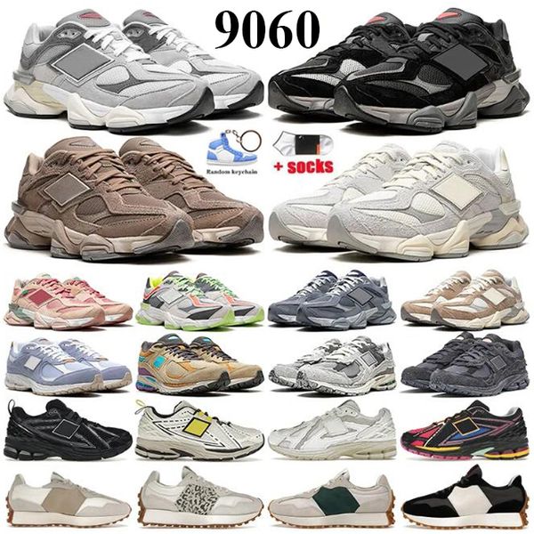 Nouveaux hommes femmes chaussures de course 9060 1906r 2002r 327 baskets de créateur quartz gris triple noir pluie nuage sel de mer blanc rose sable champignon néon hommes baskets de sport