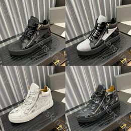 Nouveaux Hommes Femmes Chaussures De Course Zipper Sneakers Designer Chaussures Noir Blanc Velours Rehausser Chaussure De Luxe Haut Bas Plate-Forme Formateurs taille 36-46