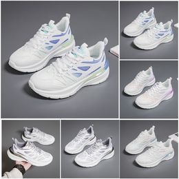 Nouveaux hommes femmes chaussures randonnée course chaussures plates semelle souple mode blanc noir rose bleu confortable sport Z1145 GAI