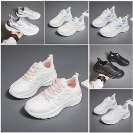 Nouveaux hommes femmes chaussures randonnée course chaussures plates semelle souple mode blanc noir rose bleu confortable sport Z1543 GAI