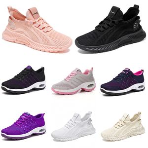 Nouveaux hommes femmes chaussures randonnée course chaussures plates semelle souple mode violet blanc noir sport confortable blocage de couleur 1 tendances GAI