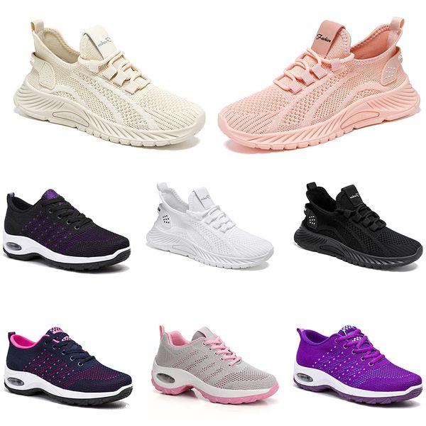 Nouveaux hommes femmes chaussures randonnée course chaussures plates semelle souple mode violet blanc noir confortable sport couleur blocage Q22-1 GAI GAI TR