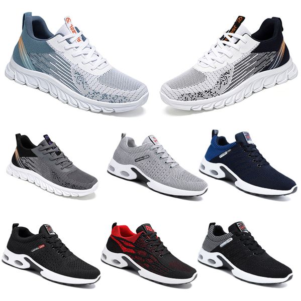 Nuevos zapatos para hombre y mujer, zapatos planos para correr, senderismo, suela suave, moda, blanco, negro, rosa, azul, cómodos deportes D15-1 GAI