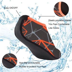 Nouveaux hommes femmes arroser les chaussures de baskets non glissantes nage de plongée chaussettes de plongée estivale plage sandale à chaussures plates à chaussures en bord de mer slipper