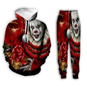 Nuevos chándales de moda con estampado 3D divertido de película de terror de Halloween para hombre/mujer, pantalones de Hip Hop + sudaderas con capucha MH01