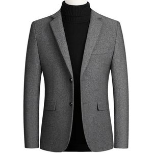 Nieuwe Mannen Wollen Blazer Business Casual Slim Fit Blazers Party/Bruiloft Mannen Jurk Past Wollen Jassen Blazers terno masculino