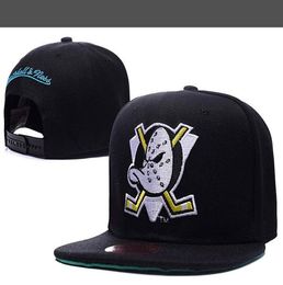 Nieuwe Men039s Anaheim Mighty Ducks Snapback Hoeden Team Logo Borduren Sport Verstelbare Ijshockey Caps Hip Hop Platte Vizier Hoeden Bl7308710