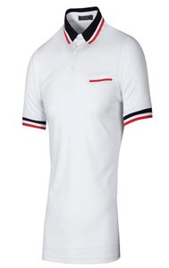 Nieuwe Men039S Polo shirt halslijn stiksel korte mouw t -shirt golf casual slank 5801320