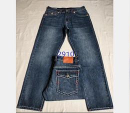 Nieuwe Men039S Straight True Jeans Long broek Mens Coarse Line religie jeans kleding man Casual potloodbroek blauw zwart denim 7326524