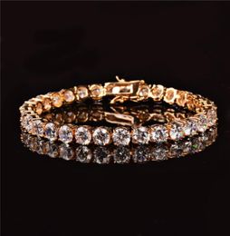 Bracelet de Tennis pour hommes et femmes, bijoux Rock Street Hip Hop, en or, glace sur pierre CZ, trois couleurs, goutte, 8879608, nouvelle collection
