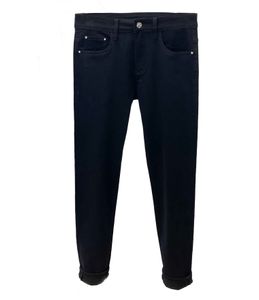 Nouveau homme de marque pour hommes Designer slim fit élasticité jeans hommes hétérosexuelle célèbre pantalon décontracté classique femmes jeans ajustés noirs solides