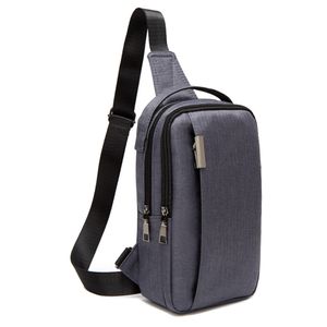 NOUVEAUX Hommes Poitrine Sac Petite Toile Épaule Sac À Dos Sling Cross Body Zipper Voyage Sac Q0114