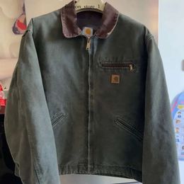 Nueva chaqueta carhartte de diseñador para hombres lona hop hop chaqueta carhartte chaqueta de parche pintado de chaquetas de gasa de salida lágrimas tlys 894