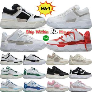 Nuevos zapatos de diseñador para hombre zapatillas de deporte casuales bajas Blanco Negro Gris Verde Azul Rojo Marrón oscuro Crema Rosa entrenadores deportivos de lujo para mujer MA-1 interrumpir el zapato de recreación al aire libre