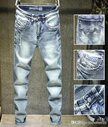 New Mens en détresse en détresse jeans jeans Slim Fit Motorcycle Biker Denim for Men Fashion Designer Hip Hop Hop Mens Jeans diesel Luxury J9795476