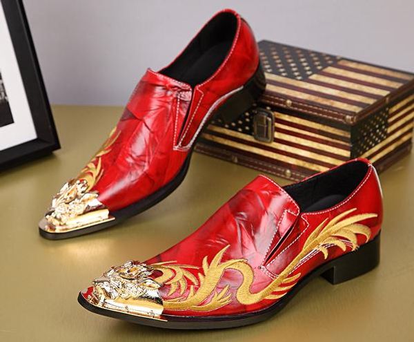 Nuevos zapatos de boda de cuero genuino con hebilla de calavera de metal a la moda para hombre, mocasines para hombre, zapatos de vestir con punta estrecha, zapatos de vestir para fiesta, talla grande 46