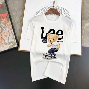 Mens Fashion Nieuw T Summer Shirt T Designer Luxury Brand T-Shirt Crew Neck Heren en Dames Loose Casual White T-shirt Gedrukte straat Korte mouw Tops Gratis verzending