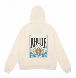 Nieuwe Heren hoodies RHUDE Hoodied Mannen Vrouwen Designer Hoodies mode Populaire logo Letters afdrukken Trui winter Sweatshirts i8rl #