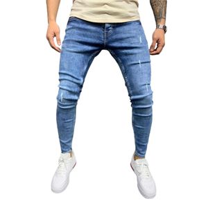 Nieuwe Mens Jean Potlood Broek Mode Mannen Casual Slim Fit Straight Stretch Feet Skinny Rits Jeans voor Mannelijke Hot Sell Broek X0621