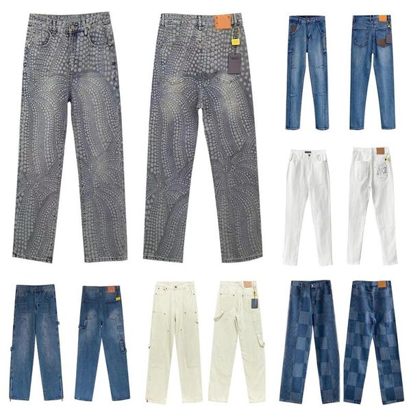 Nuevos jeans para hombres European American Street Fashion Men Men Jeans Slim Denim Skinny Risped Jean Hip Hop Lápiz de lápiz