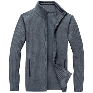 Heren Sweaters Mens Knitten Jas Herfst Winter Rits Slanke Fit Dikke Warme Casual Knitwear Stand Collar