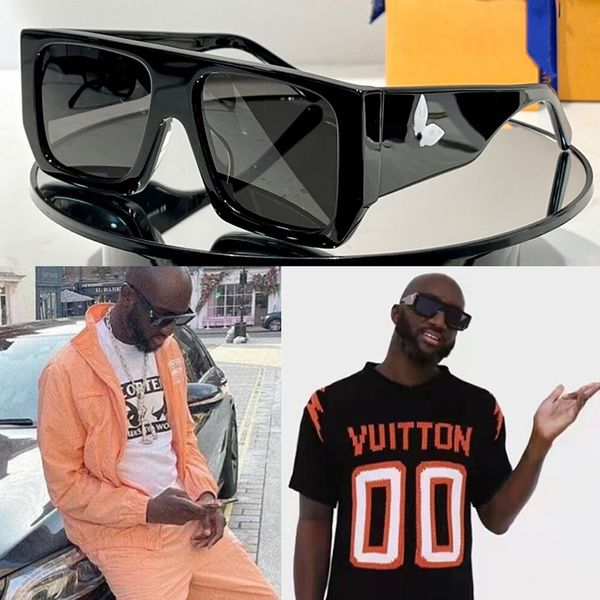 Nouveaux hommes dames lunettes de soleil design de luxe Z2615 plaque épaisse cadre carré conception de trèfle large bande de temple logo point culminant charme de la marque bande de protection UV boîte d'origine