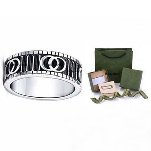 Fashion Mens Love Ring Ghost Snake Letter Luxury Silver Sille Pareja Rings Regalos de joyería de diseño para mujeres