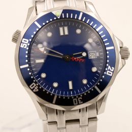 Nouveaux hommes mécaniques professionnels 300m James Bond 007 cadran bleu saphir montre automatique hommes montres hommes montres à remontage automatique W260c
