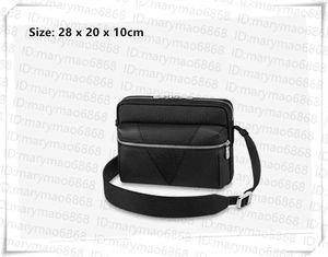 Nieuwe Mens Outdoor Messenger Bag Patchwork Lederen Crossbody Schoudertassen Klassieke Black Zip Postman School Bookbag Handtassen met stofzak