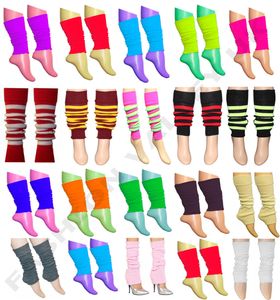 chaussettes pour femmes leggings filles adolescents 80's danse les jambes nervrées simples femmes legwarmer fantaisie déguisement tutu