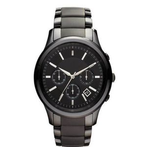 Nouveau chronographe à Quartz pour hommes montre en céramique noire AR1451 AR1452 montre-bracelet pour hommes boîte originale 316s