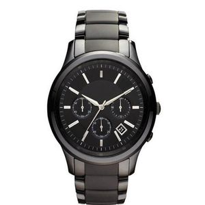 Nieuwe heren quartz chronograaf zwarte keramische horloge AR1451 AR1452 herenhorloge originele box2683