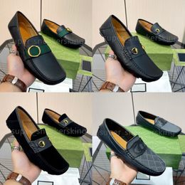 Nouveaux hommes chaussures de luxe marque hommes mocassins concepteur en cuir véritable chaussures habillées mocassins léger respirant sans lacet chaussures de conduite 38-46