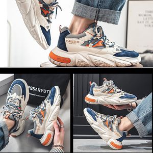 Nieuwe herenschoenen lente 2024 sport en casual schoenen trendy Koreaanse editie veelzijdige schoenen heren verhooging hardlopen dads trendy schoenen hardlopen sporten