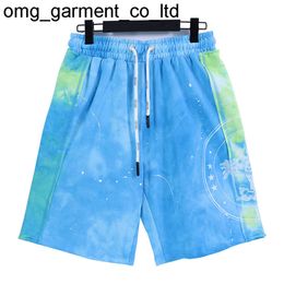 Nouveaux shorts pour hommes 24ss printemps été shorts de créateur cravate teints à la main looe marque de mode hommes style ample bleu pantalon court